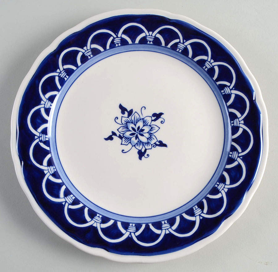 Blue Garden Dinner Plate by Euro Ceramica-1
