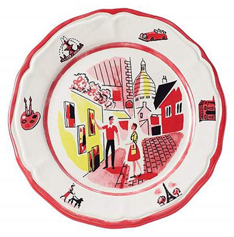 An American in Paris Salad Plate by Euro Ceramica-1