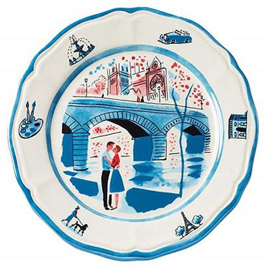 An American in Paris Salad Plate by Euro Ceramica-1