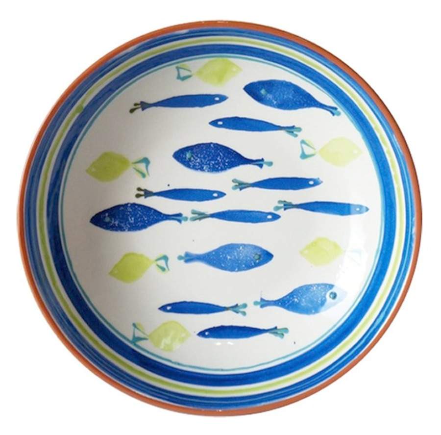 Pescador 12" Round Serving Bowl by Euro Ceramica-1