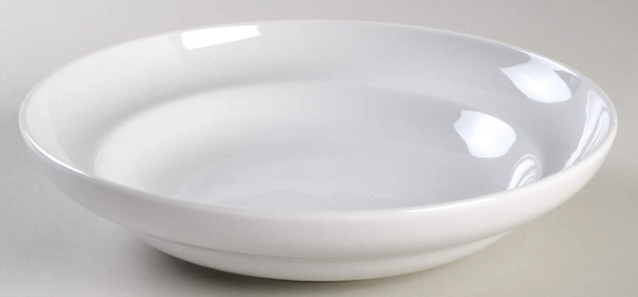 White Essential 9" Individual Pasta Bowl by Euro Ceramica-1