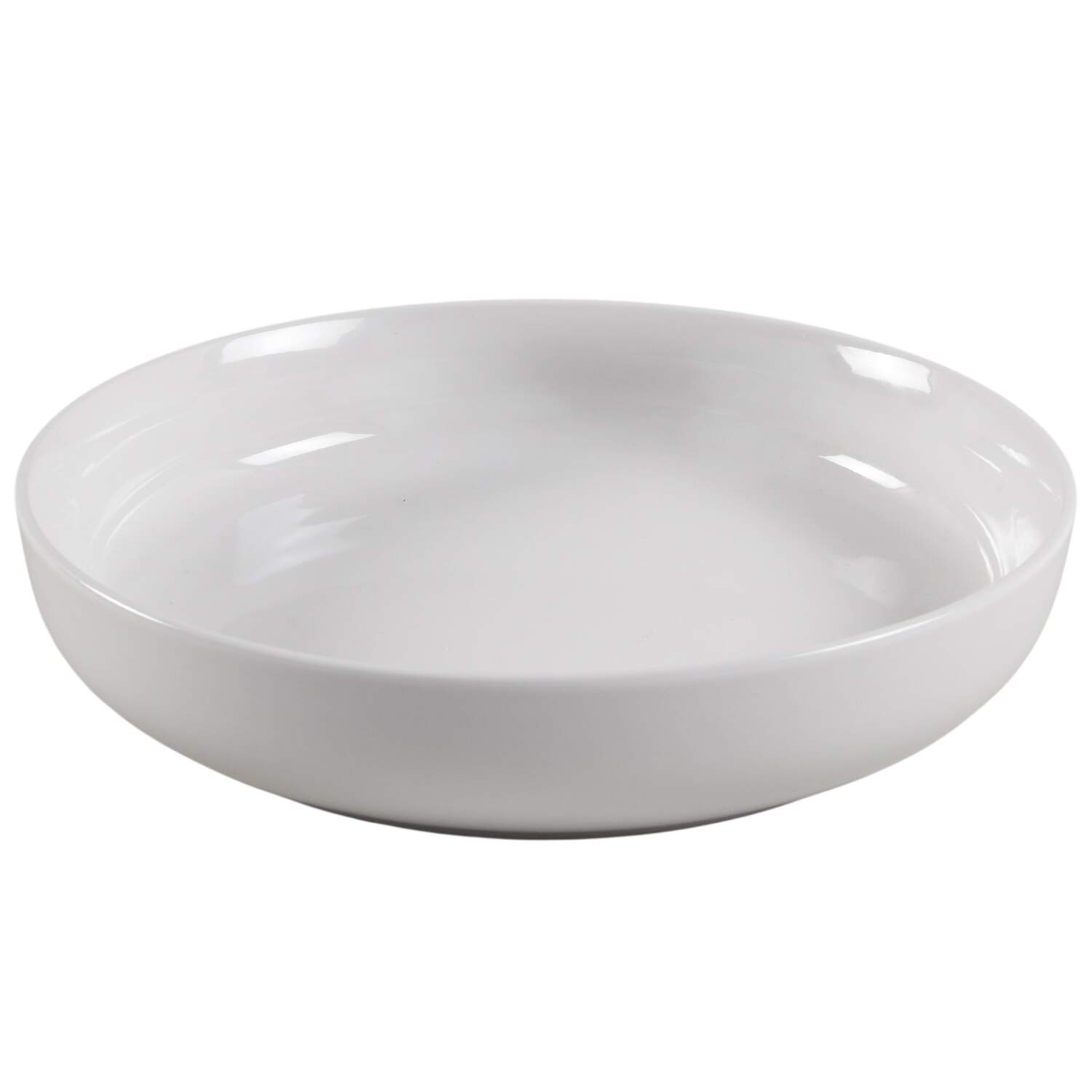 White Essential 9" Round Deep Bowl by Euro Ceramica-1