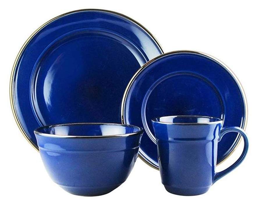 Lucienne Cobalt Blue Dinner Plate by Elle Decor-1