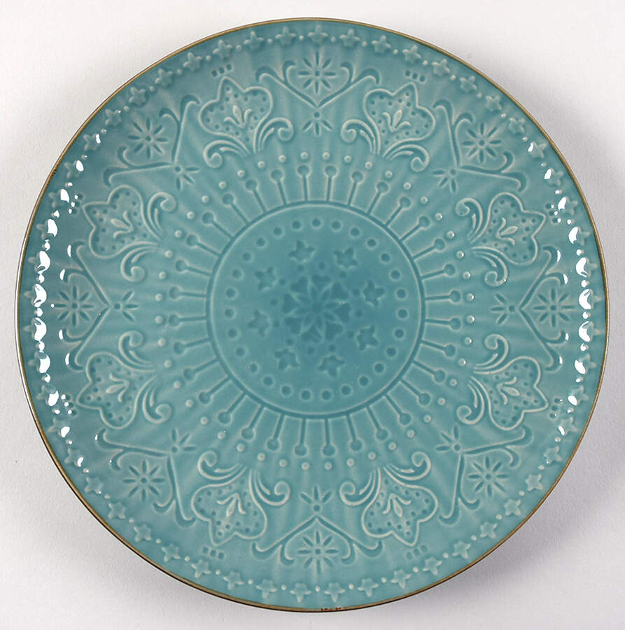 Mozaic Sea Foam Dinner Plate by Elama-1