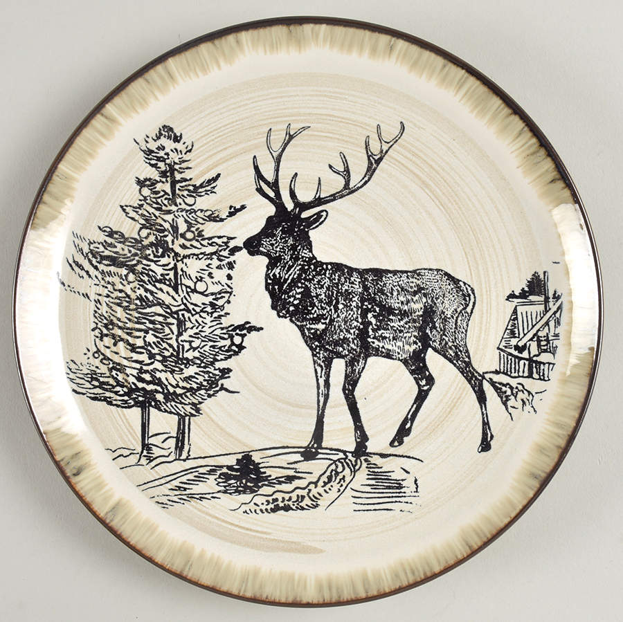 Majestic Elk Salad Plate by Elama-1