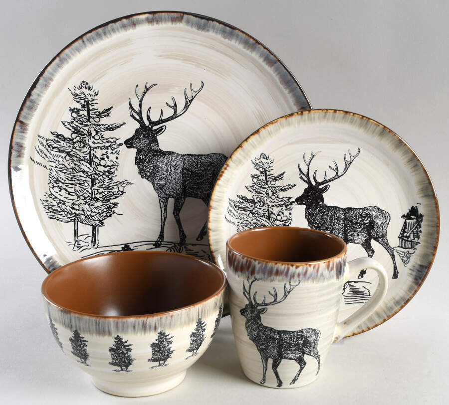 Majestic Elk 4 Piece Place Setting by Elama-1