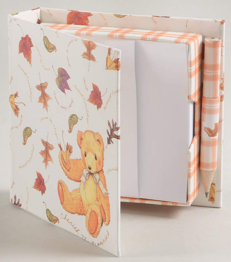 Cherished Teddies Notepad Holder with Pencil by Enesco-1