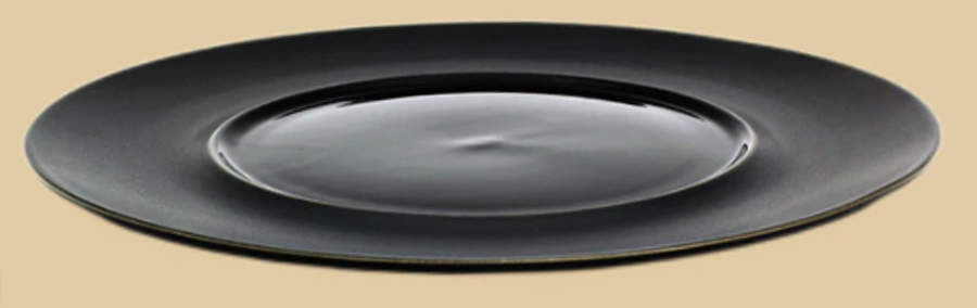 Euro Essential Matte Black Dinner Platter by Euro Ceramica-1