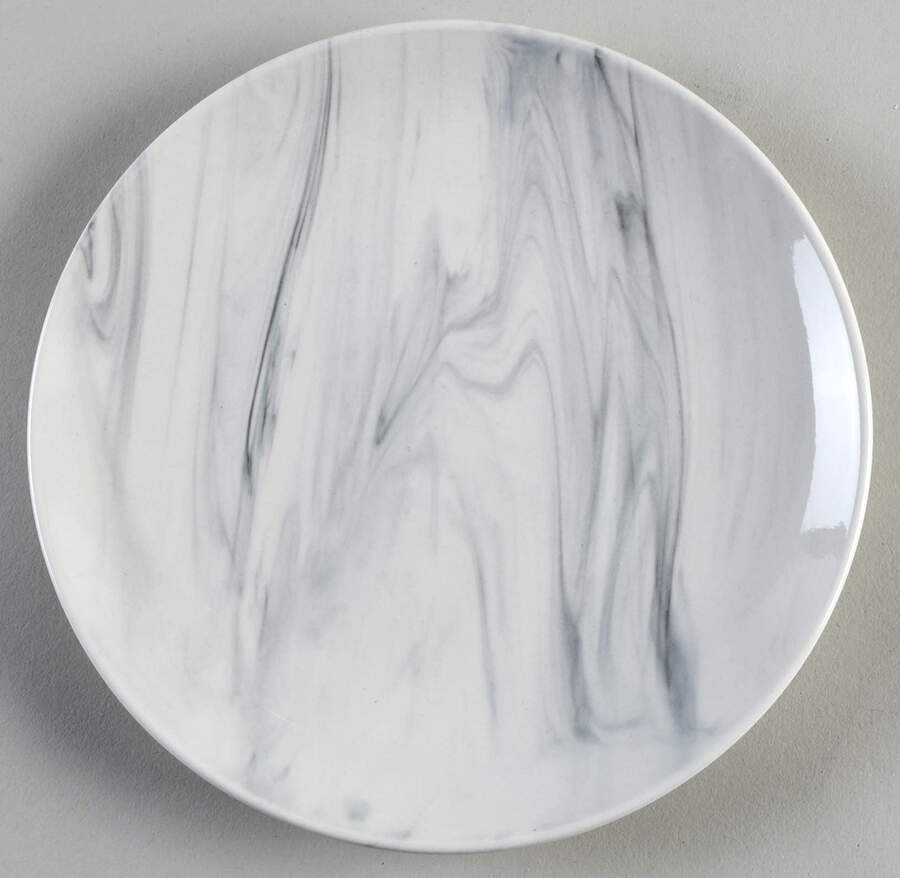 Fine Marble Black Salad Plate by Elama-1