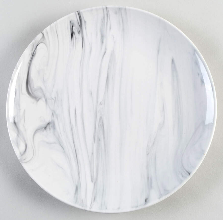 Fine Marble Black Dinner Plate by Elama-1