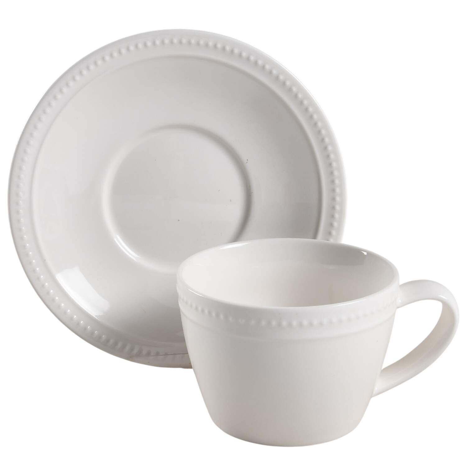 Casa Flat Cup & Saucer Set by Eaton Dining-1