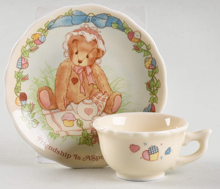 Marie Flat Toy Cup and Saucer Set by Enesco-1
