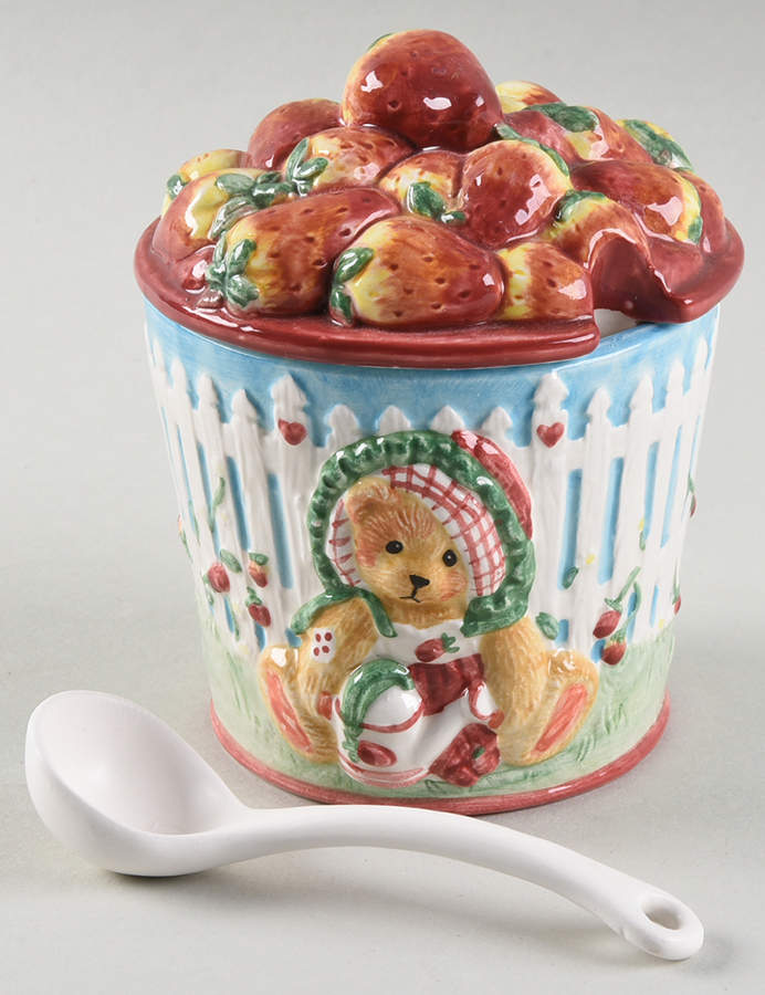 Girl with Watering Can Sugar Bowl & Lid by Enesco-1