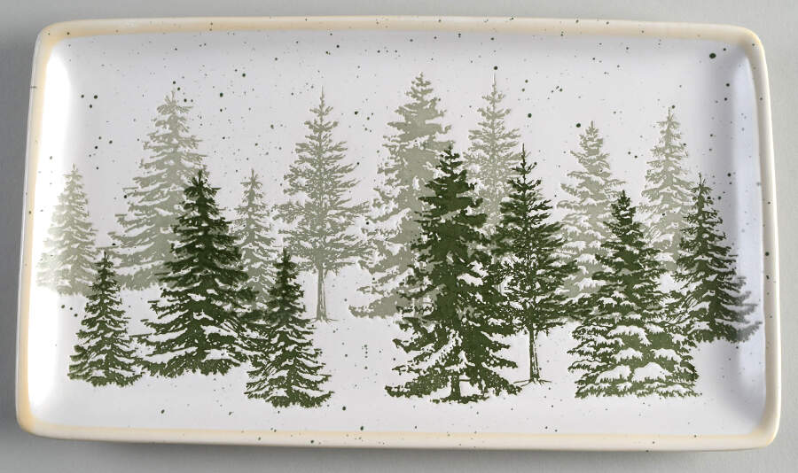 Forest Woods (Evergreen Forest) 12" Rectangular Serving Platter by Eli + Ana-1