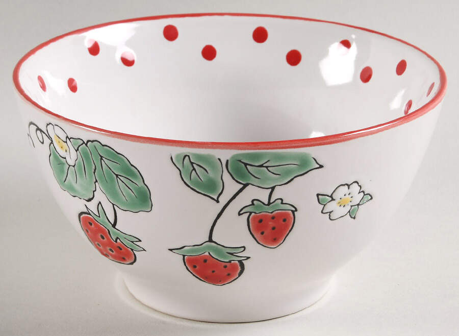 Strawberry Fields Soup/Cereal Bowl by Spectrum-1