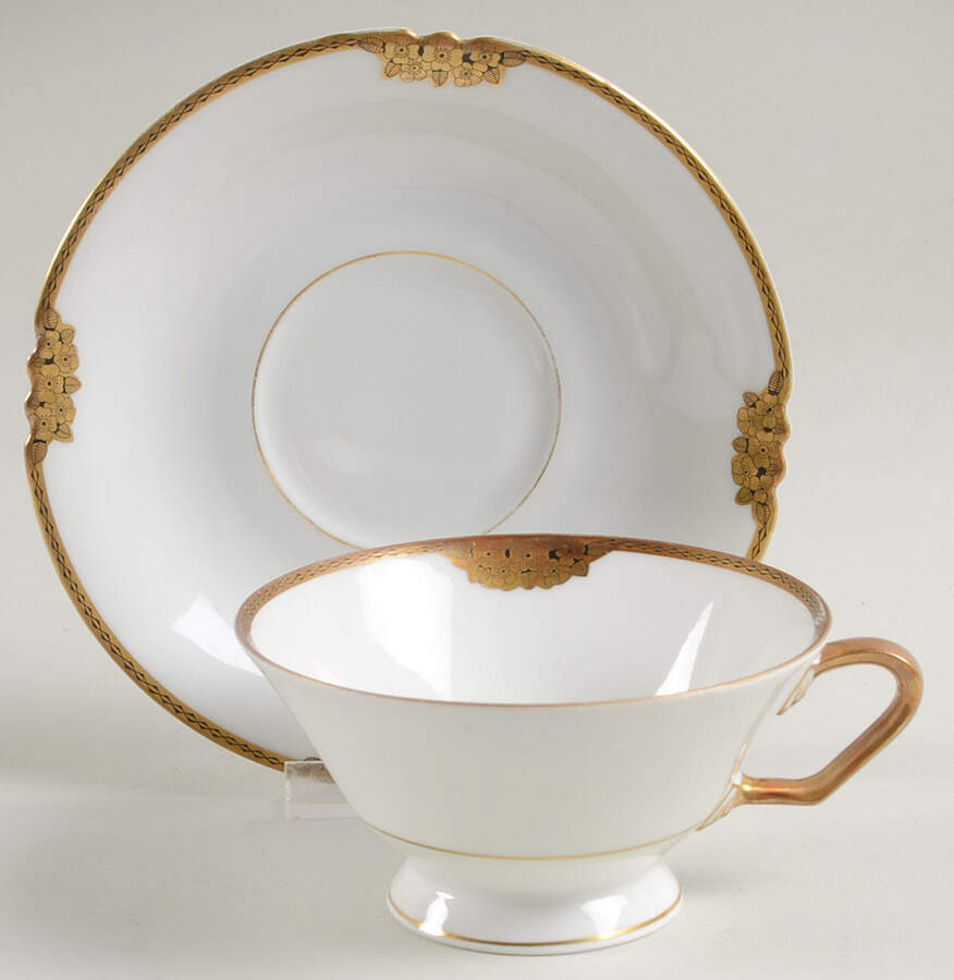 5107 Footed Cup & Saucer Set by Edelstein-1