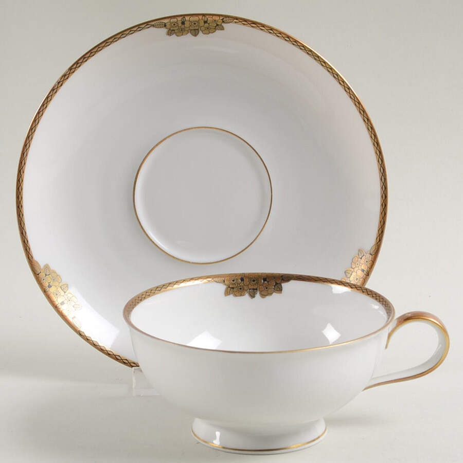 5107 Footed Cup & Saucer Set by Edelstein-1
