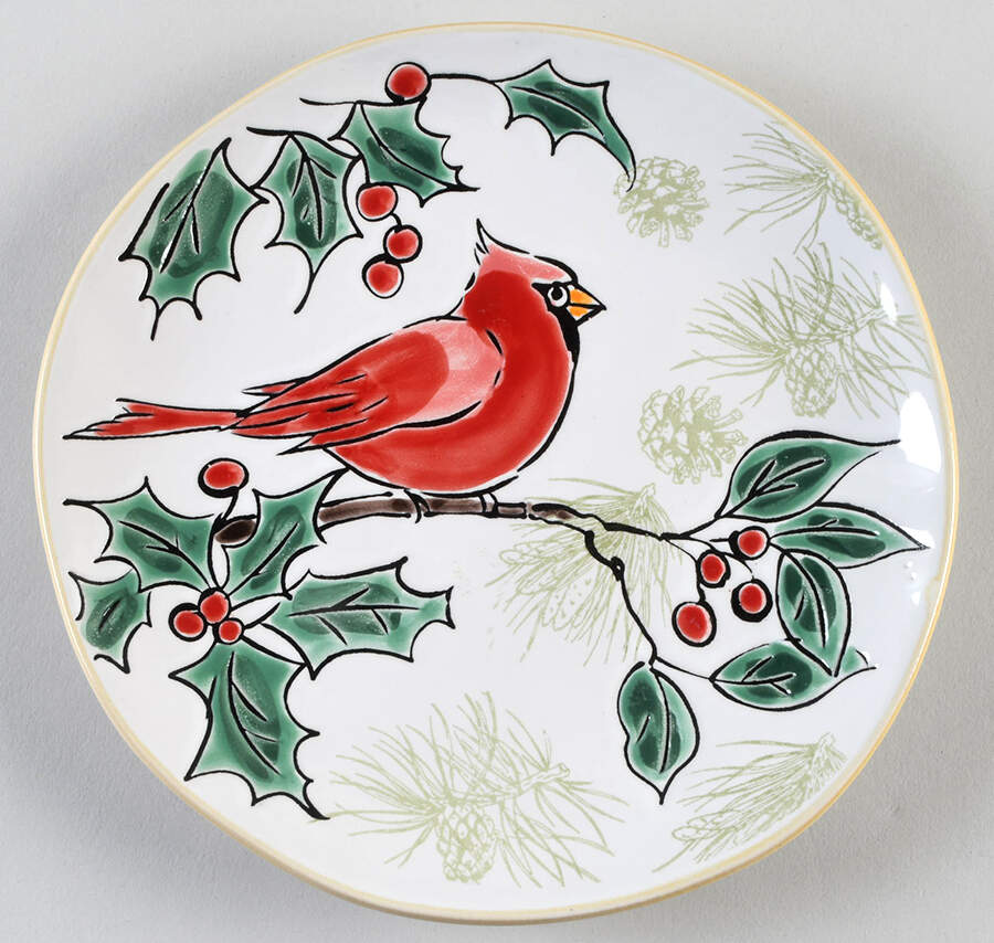 Evelyn Cardinal Salad Plate by Eli + Ana-1