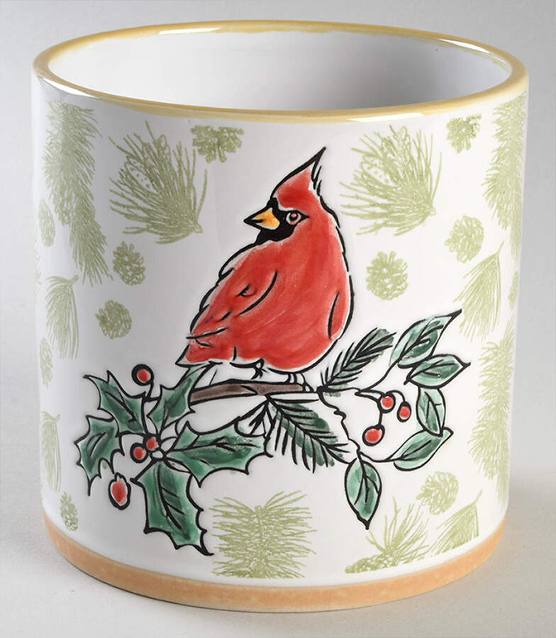 Evelyn Cardinal Medium Canister No Lid by Eli + Ana-1