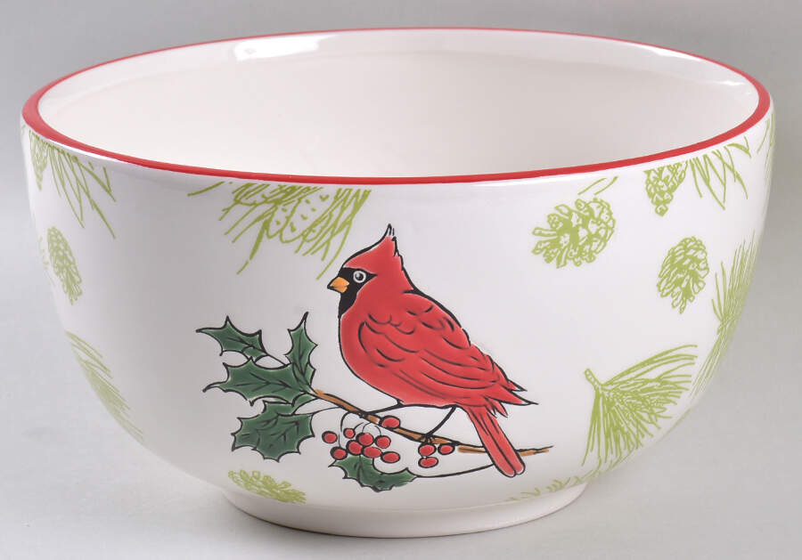 Evelyn Cardinal 8" Round Serving Bowl by Eli + Ana-1