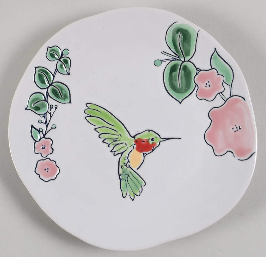 Magical Hummingbird Salad Plate by Eli + Ana-1