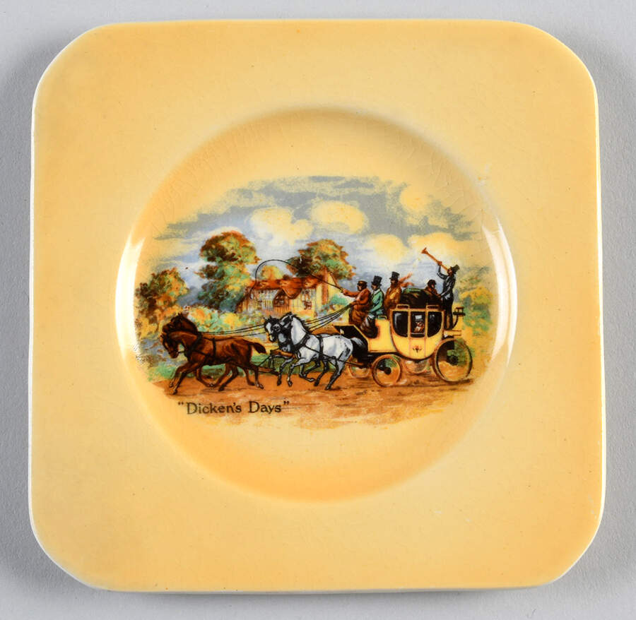 Dicken's Days Square Bread & Butter Plate by Empire Collection-1