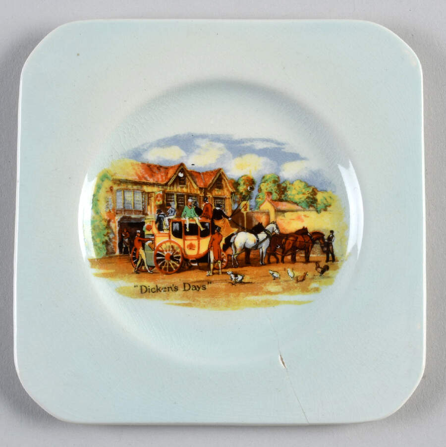 Dicken's Days Square Bread & Butter Plate by Empire Collection-1