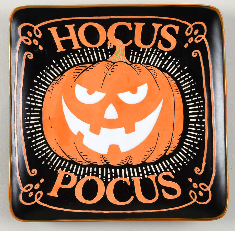 Haunted Halloween Square Salad Plate by Eli + Ana-1