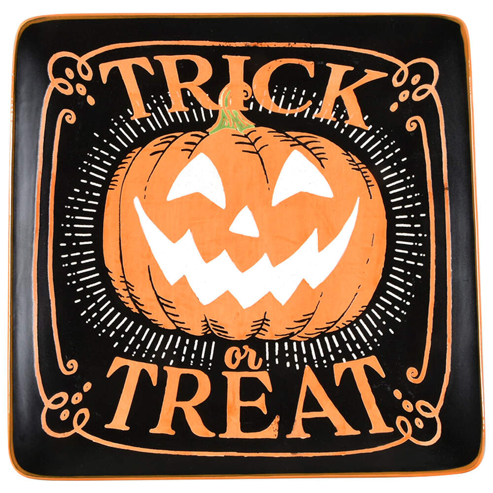 Haunted Halloween Square Dinner Plate by Eli + Ana-1