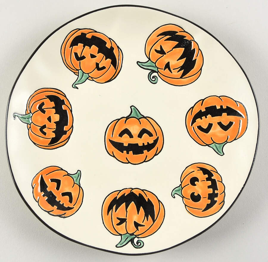 Jack O Lantern Salad Plate by Eli + Ana-1