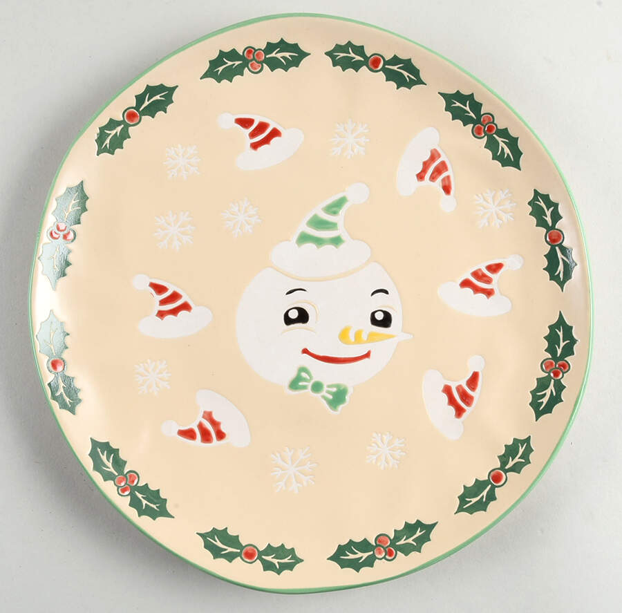 Cream Vintage Vibes Dinner Plate by Eli + Ana-1