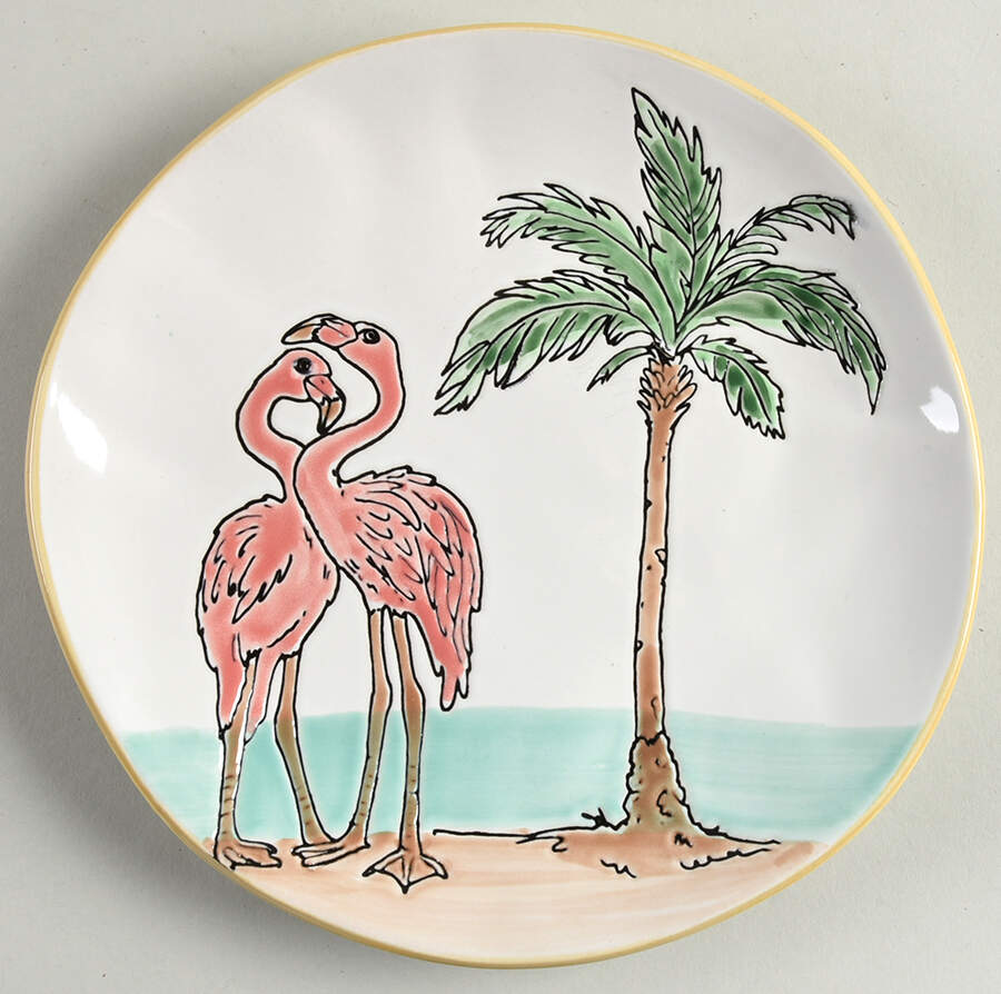 Britney Flamingo Salad Plate by Eli + Ana-1