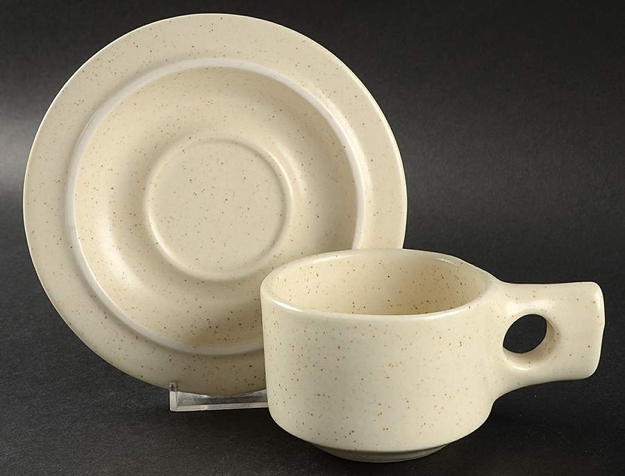 Ptarmigan Flat Cup & Saucer Set by Fabrik-1