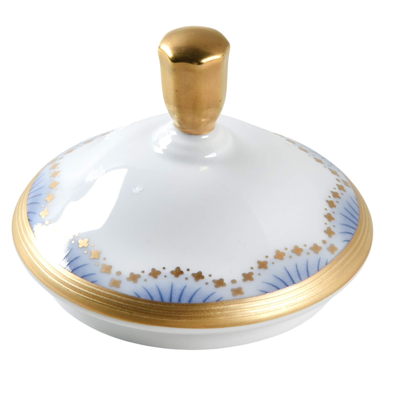 Coronation Blue Lid for Sugar Bowl by Faberge-1