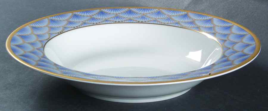 Coronation Blue Large Rim Soup Bowl by Faberge-1
