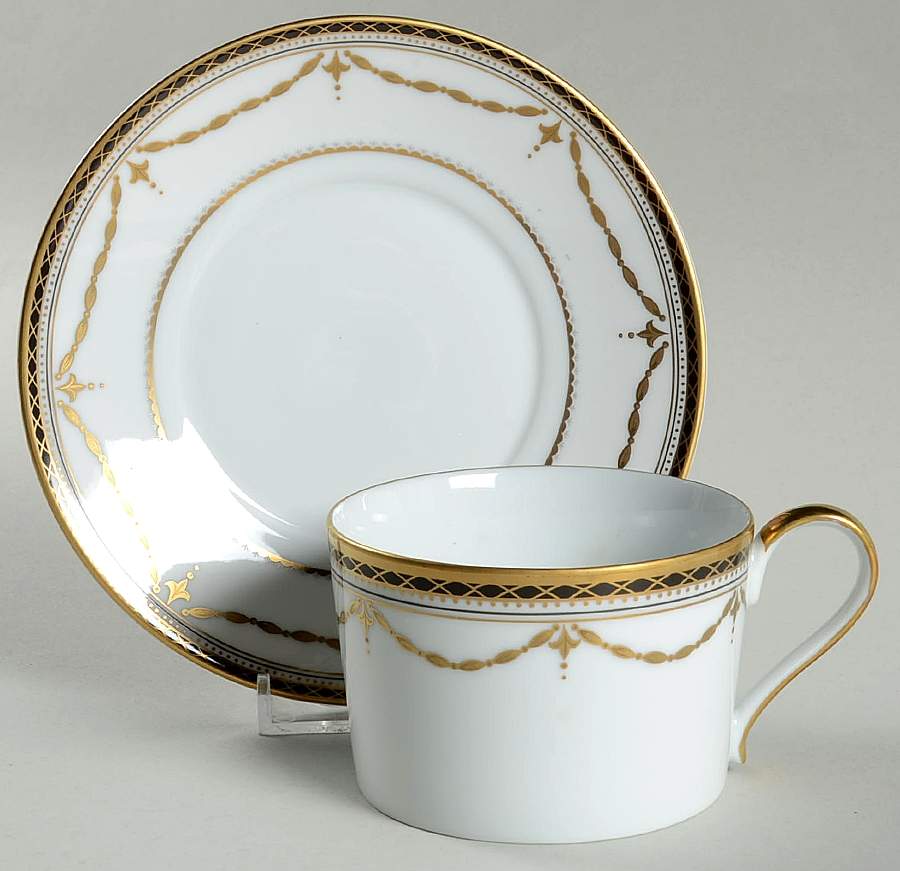 Grand Palais Flat Cup & Saucer Set by Faberge-1