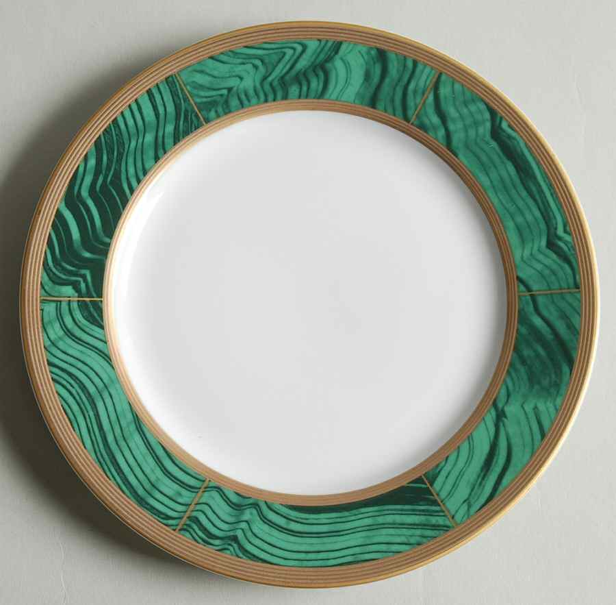Imperial Court Malachite Bread & Butter Plate by Faberge-1