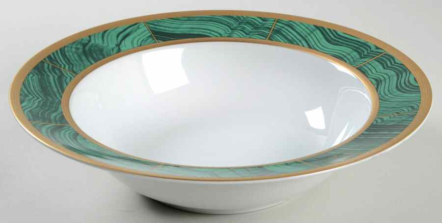 Imperial Court Malachite 10" Round Vegetable Bowl by Faberge-1