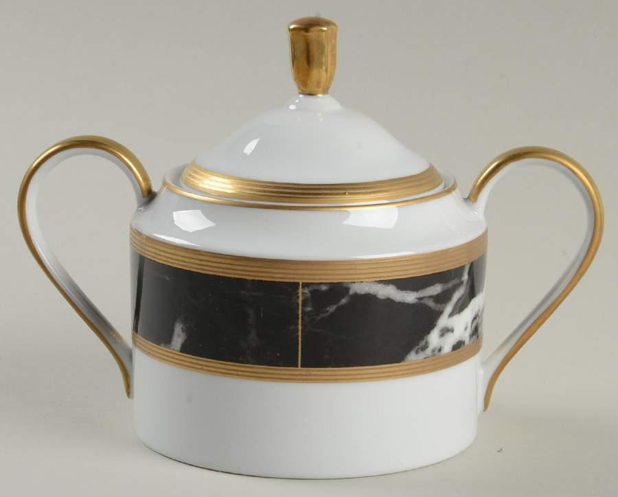 Imperial Court Onyx Sugar Bowl & Lid by Faberge-1