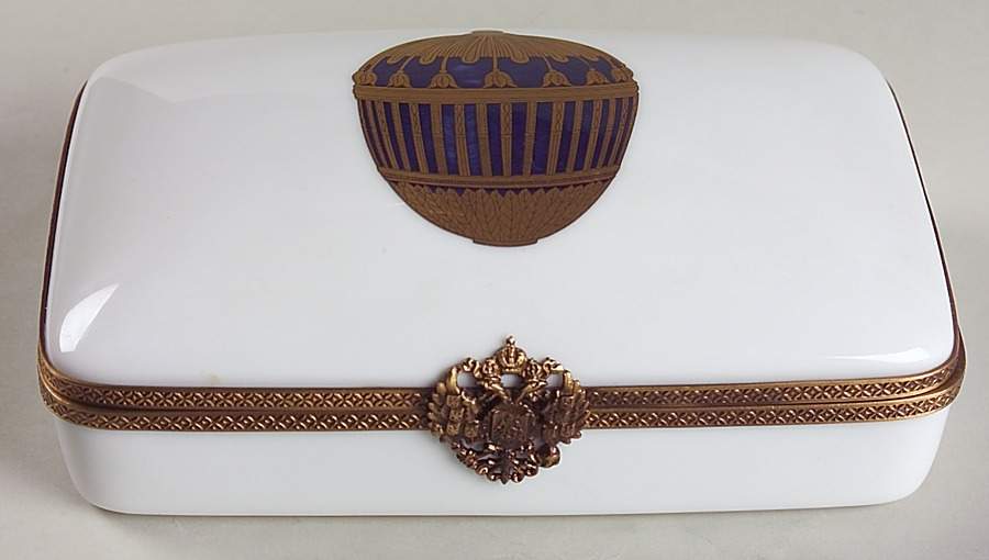 Imperial Egg Collection Double Deck Playing Card Box & Lid with Cards by Faberge-1