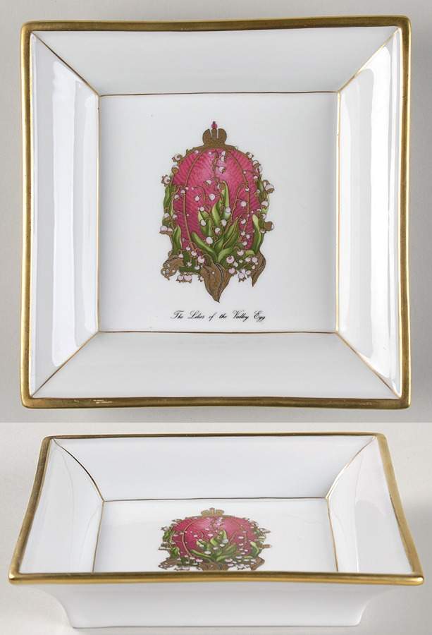 Imperial Egg Collection 7" Deep Square Tray by Faberge-1