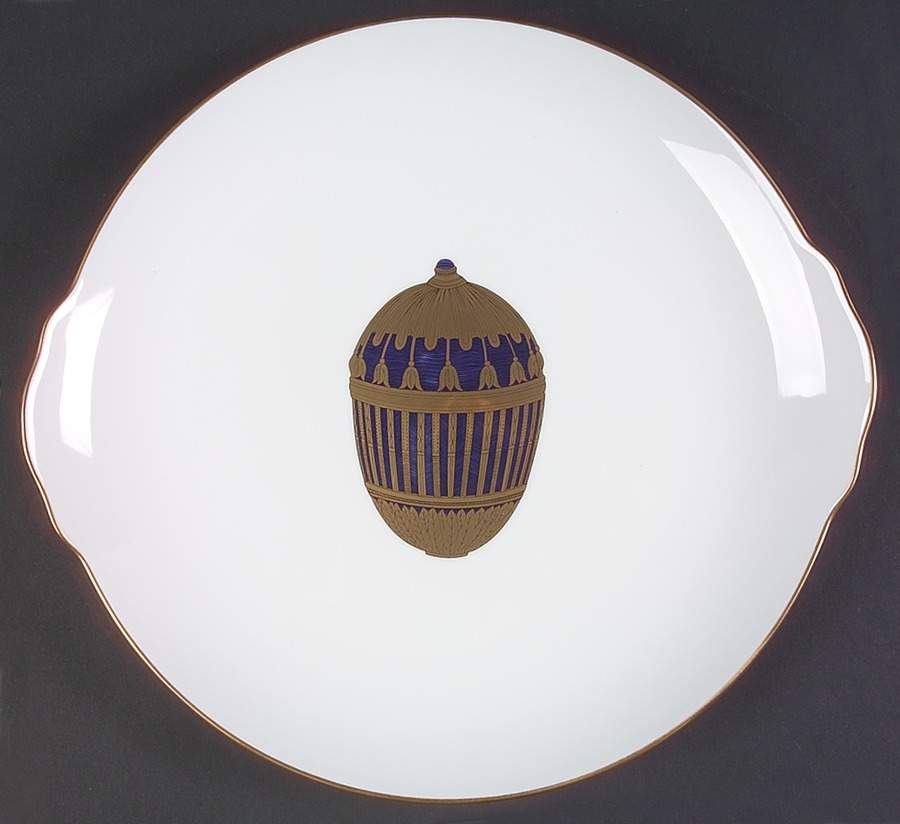 Imperial Egg Collection Handled Cake Plate by Faberge-1
