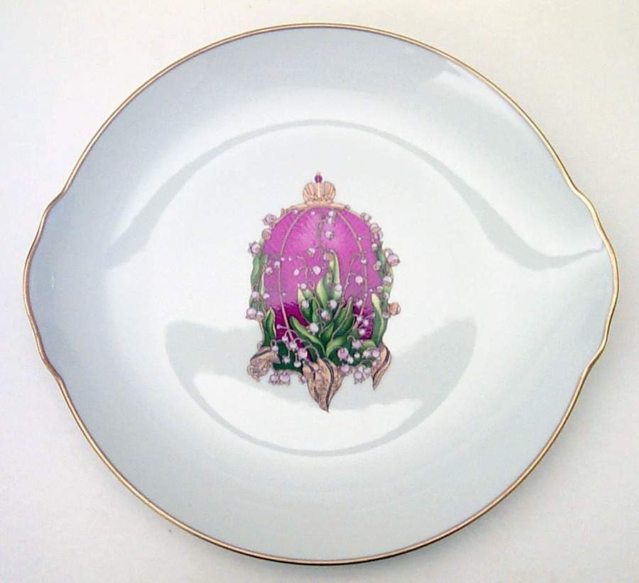 Imperial Egg Collection Handled Cake Plate by Faberge-1