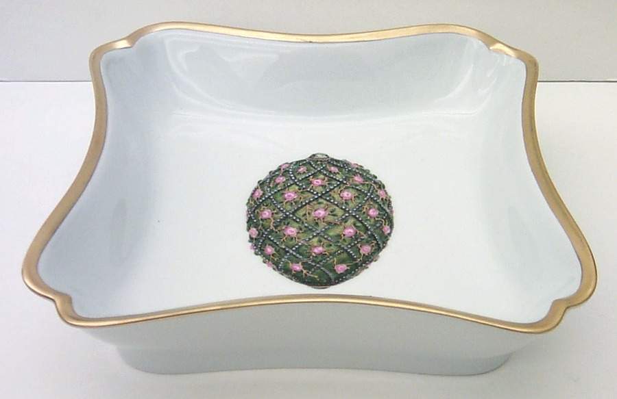 Imperial Egg Collection 6" Square Vegetable Bowl by Faberge-1