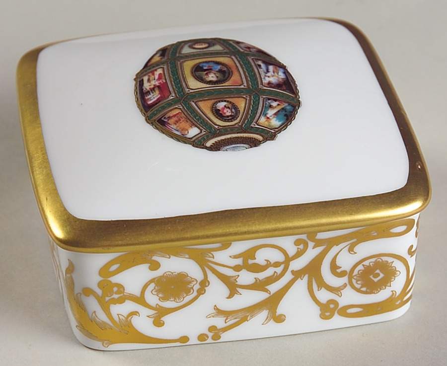 Imperial Egg Collection 3" Square Box W/Lid by Faberge-1