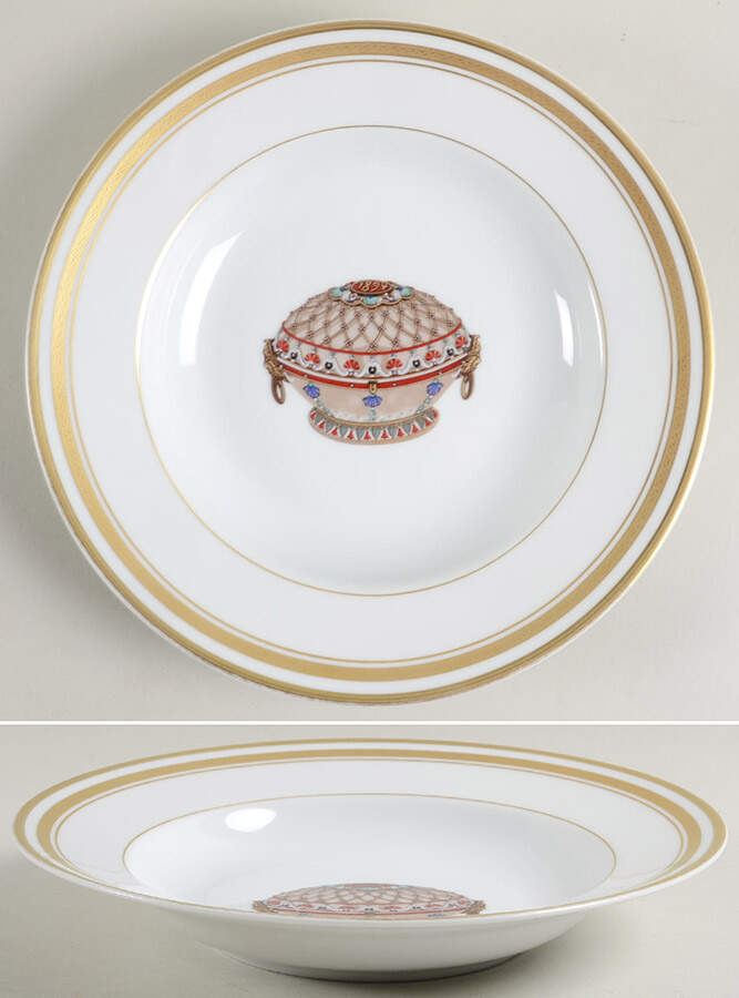 Imperial Egg Collection Large Rim Soup Bowl by Faberge-1