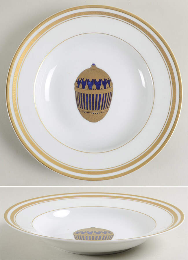 Imperial Egg Collection Large Rim Soup Bowl by Faberge-1