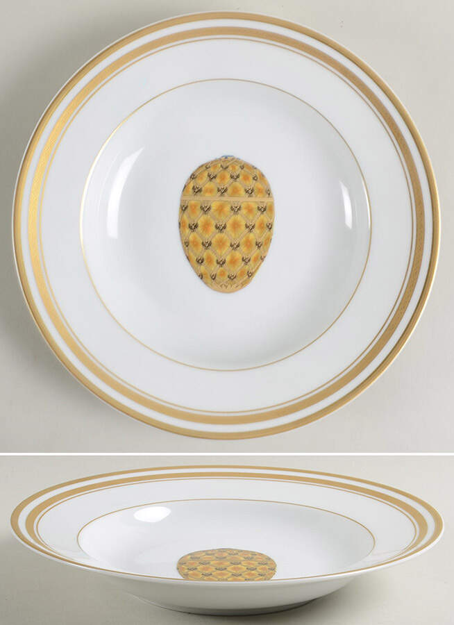 Imperial Egg Collection Large Rim Soup Bowl by Faberge-1