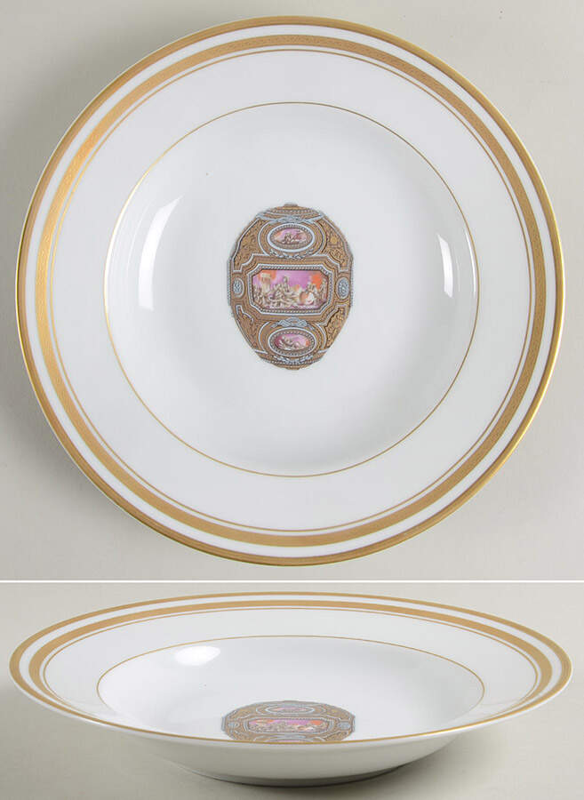 Imperial Egg Collection Large Rim Soup Bowl by Faberge-1