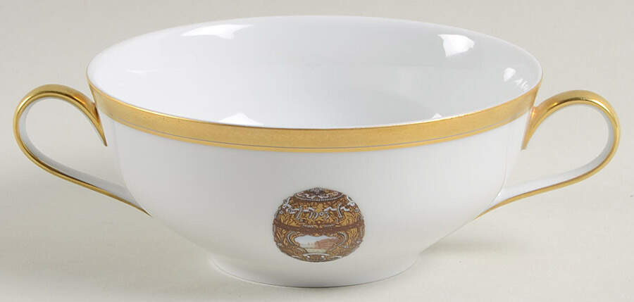 Imperial Egg Collection Flat Cream Soup Bowl by Faberge-1